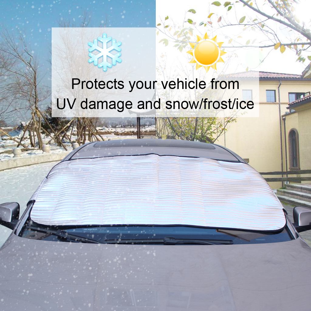 Auto SUV Front Windschutzscheibe Sonne Schnee Eis Frostschutz Abdeckung Schwarz