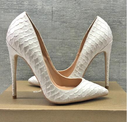 

Box+dust bag women shoes high heels stilettos white python snake Point toe sexy high heel pumps party shoes wedding pumps 12cm 10cm 8cm, 8cm heel