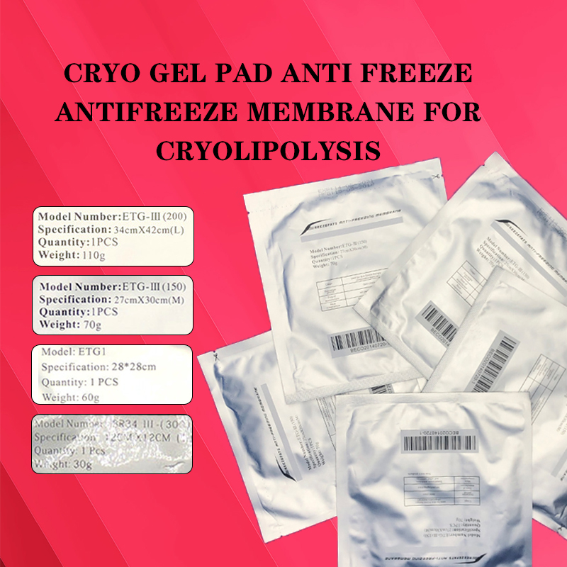

Cryo Anti Freezing Membranes Cryo Cool Pad Anti Freeze Cryotherapy Antifreeze Membrane 27*30CM 34*42CM For Clinical Salon Use
