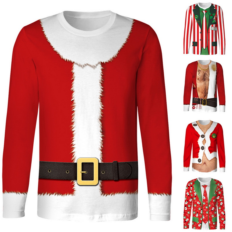 

Christmas Hoodies Men Hip Hop Sweatshirt New Autumn Winter Funny Clothes 3D Printed Men' Tops Casual Clothing Pullover Hooded, Style 1