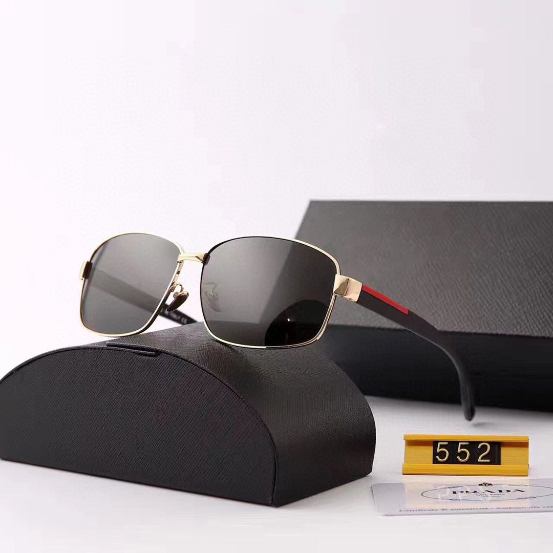 Wholesale-Mens Sunglasses Designer Sunglasses Man Brand Goggle Glasses UV400 P Letter 552 5 Color Option with Box