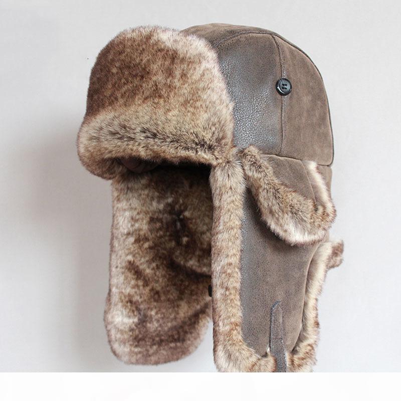 de pelo de imitaci/ón Gorra de esqu/í para hombre estilo Ushanka rusa para invierno