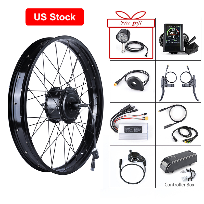 

US Stock Fat ebike Bafang 48V 750W Rear 20" 26" Wheel Hub Motor Electric Bicycle Conversion Kit DIY DC Cassette Powerful Snow Bike
