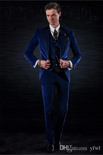 

Classic Velveteen tuxedos groom wedding men suits mens wedding suits tuxedo costumes de smoking pour hommes men(Jacket+Pants+Tie+Vest) 251, Same as image