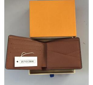

new Mens Brand Wallet free shipping 2019 Men's Leather With Wallets For Men Purse Wallet Men Wallet with Orange Box Dust Bag, Red;black