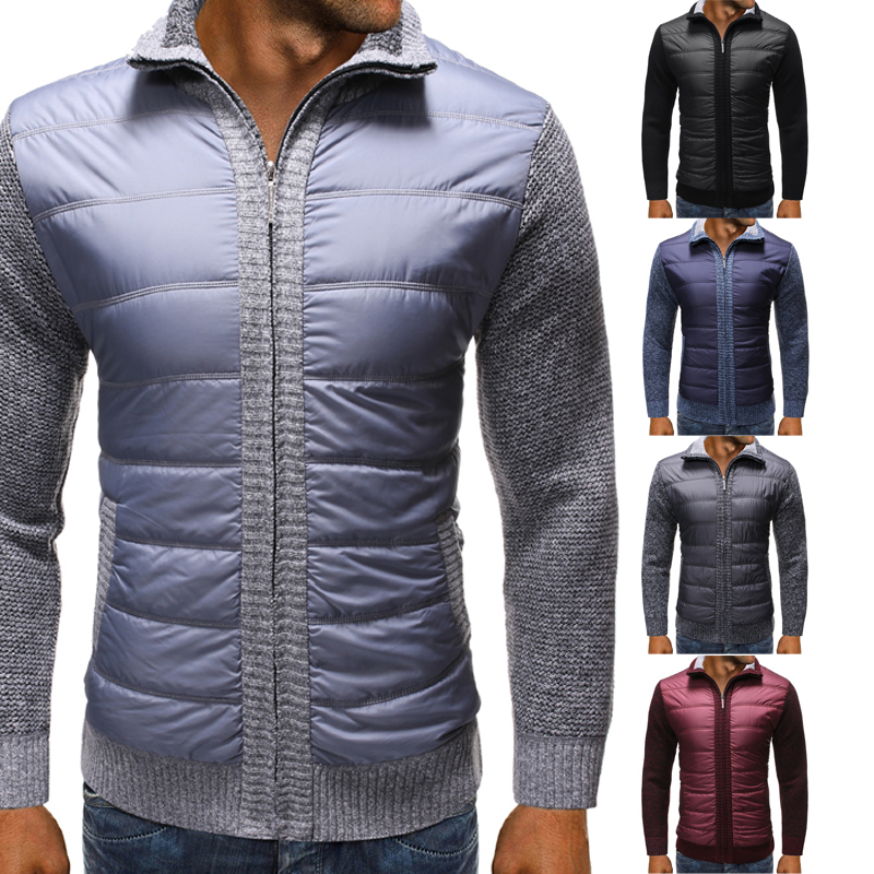 

2020 new men's sweater fashion trend design sweater jacket jacket men's casual clothes Slim version zipper cardigan, Black