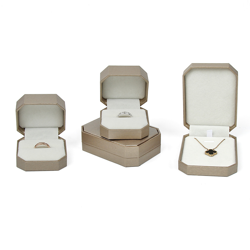 5pcs High-Grade Leather Paper Octagonal Jewelry Box Jewelry Storage Box Ring Necklace Pendant Jewelry Packaging Gift Display Box-image-541479304