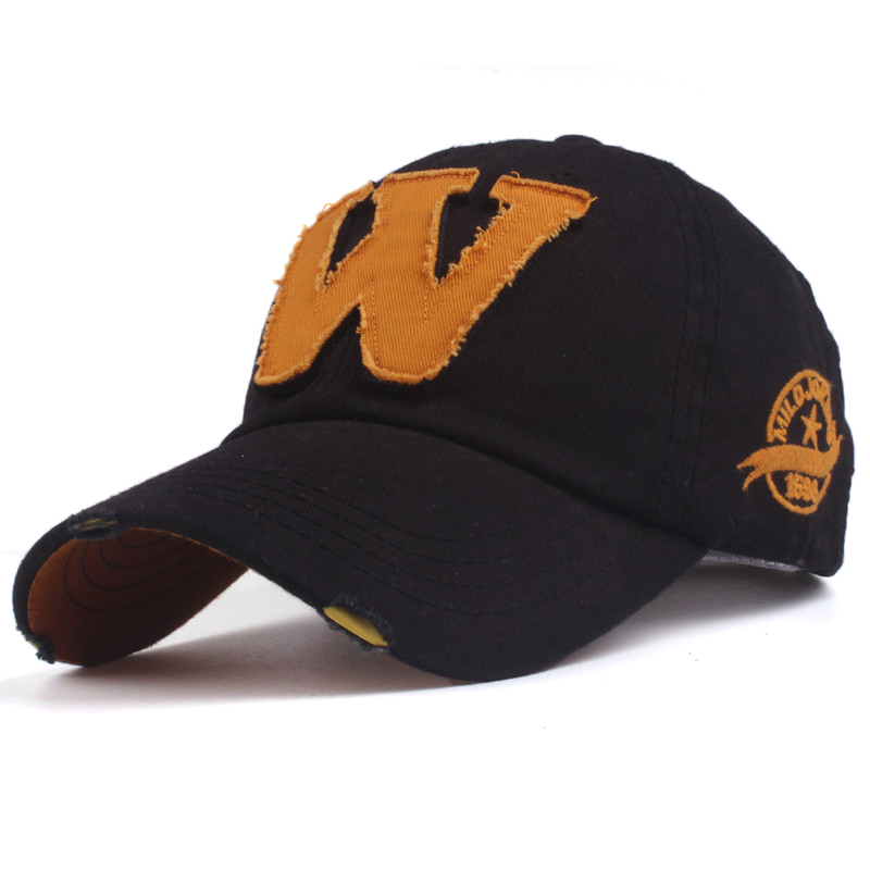 

hot cotton embroidery letter W baseball cap snapback caps fitted bone casquette hat for men custom hats