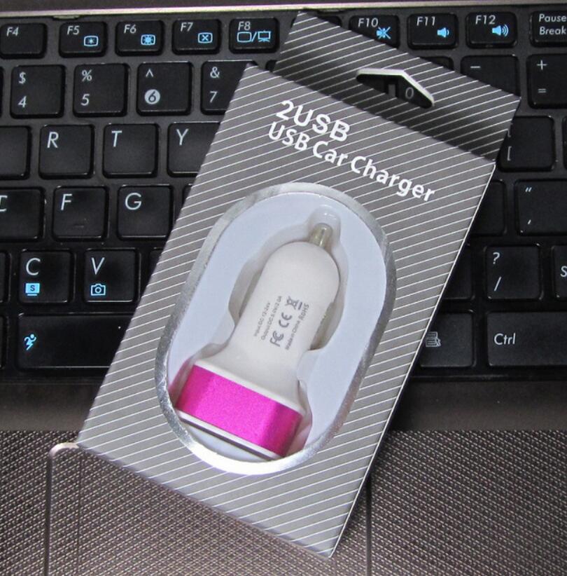 

New Travel Dual Car Charger Retail package boxes with Blister inner for iphone 11 8 Plus Samsung S20 S10