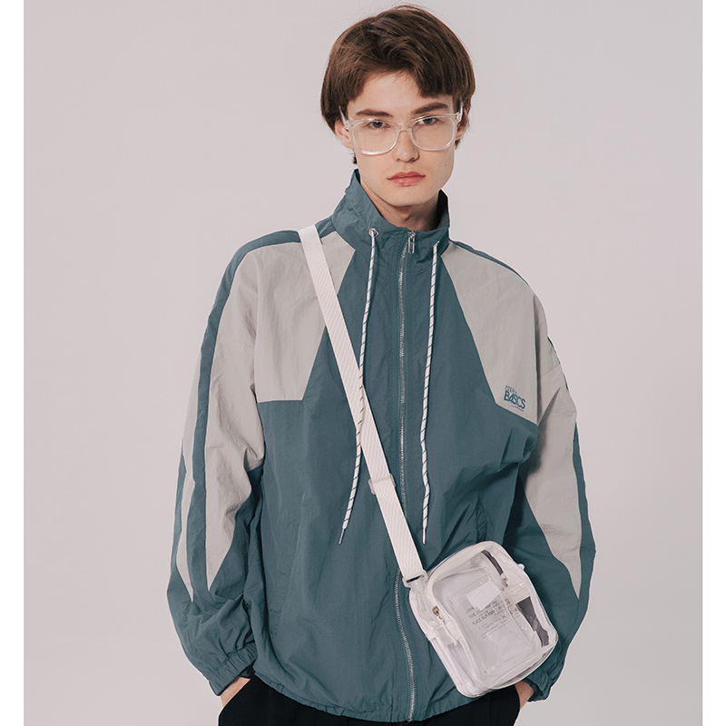 

Men Hip Hop Windbreaker Jacket Retro Color Block Patchwork Harajuku Streetwear Jacket Coats Zipper Track Jackets Autumn JA400, Black