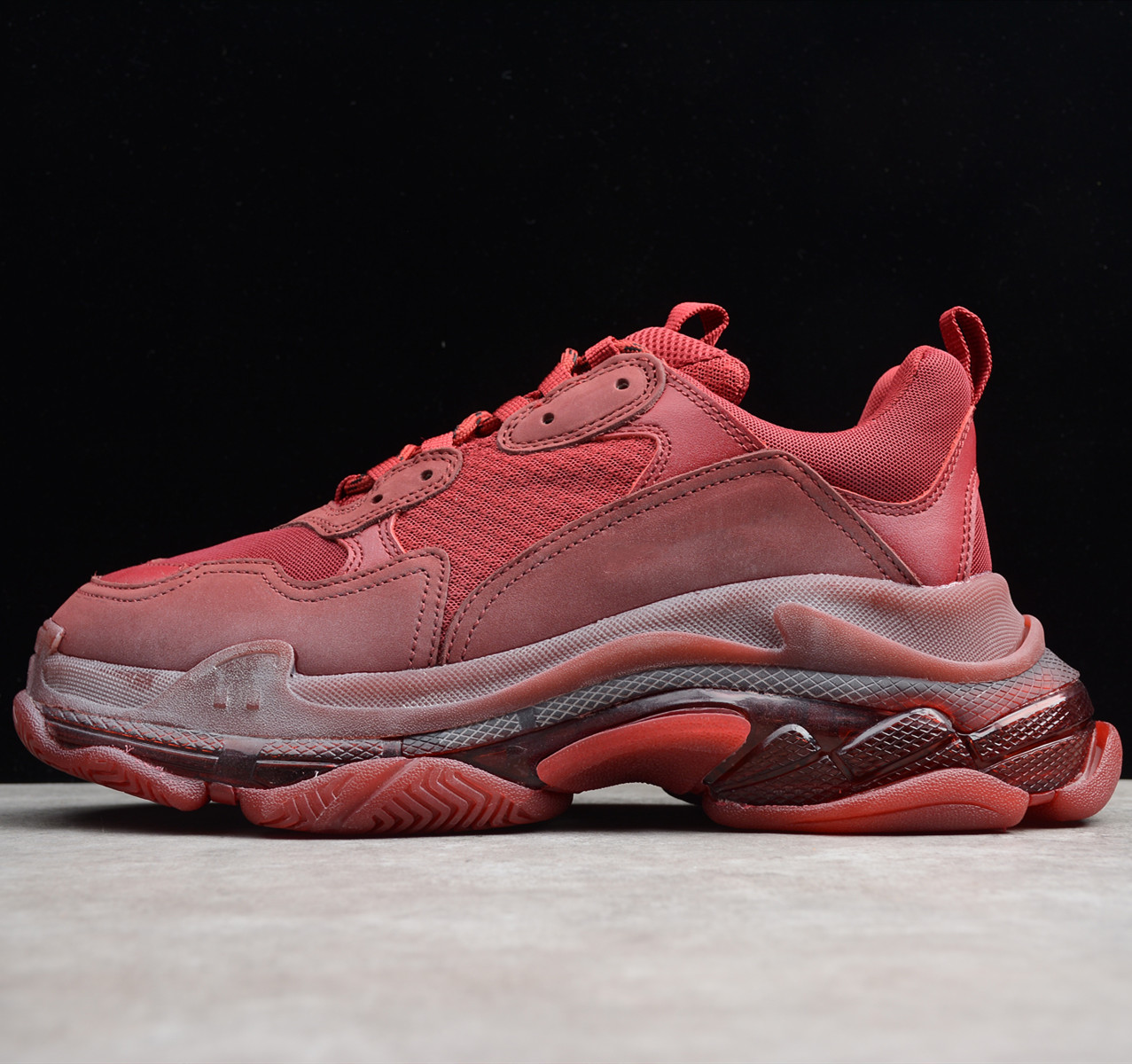 

Paris Casual Shoes Triple S Clear Sole Trainers Dad Shoe Sneaker Dark Red Crystal Bottom Mens Womens Superior Quality Runner Chaussures, Green