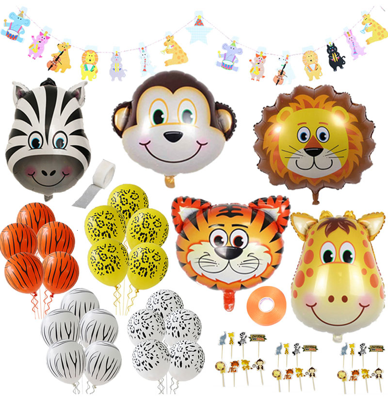 2020 Safari Party Decor Babyshower Balloon Safari Balloons Set
