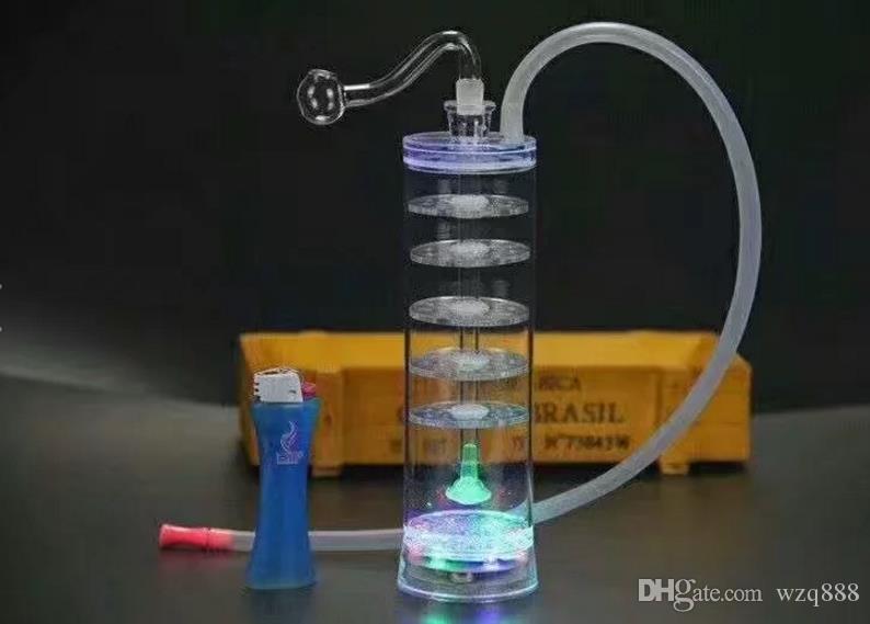

Multi filter acrylic hookah Wholesale Glass bongs Oil Burner Glass Water Pipes Oil Rigs Smoking Free