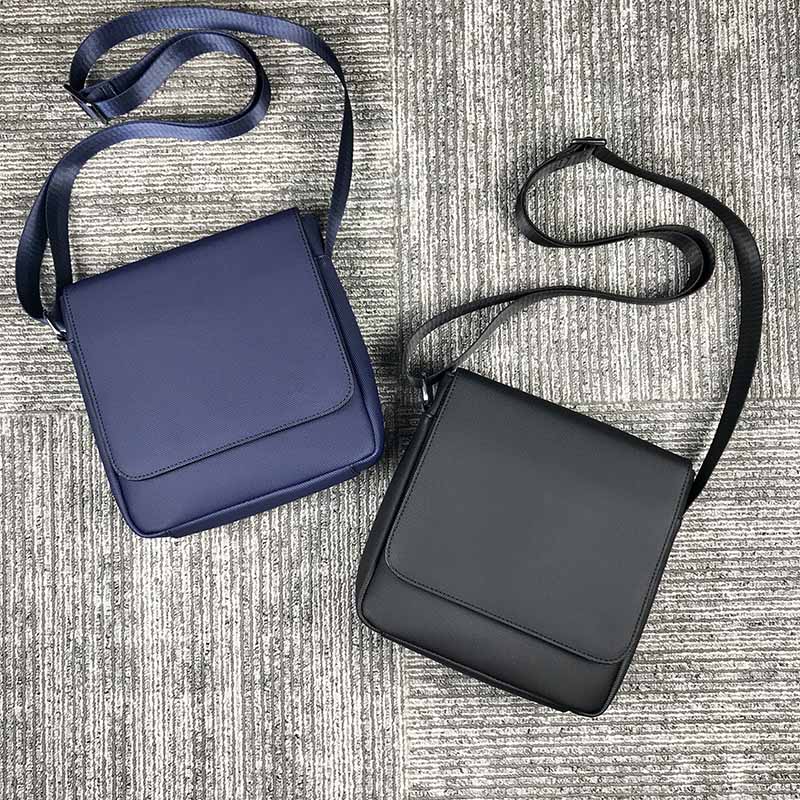 

Code 1254 Coated PVC Men Messenger Bag Fashion Man Shoulder Bag Male Mens Crossbody Bags High Quality, Black