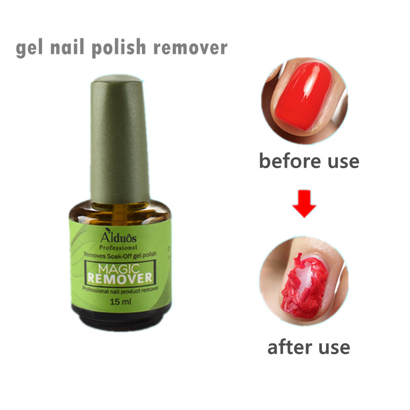 

2019 New Arrival 15ml Nail Gel Soak Off Magical Remover Gel nail polish uv Top Coat and Base Coat Matte Top Primer, Cuticle remover