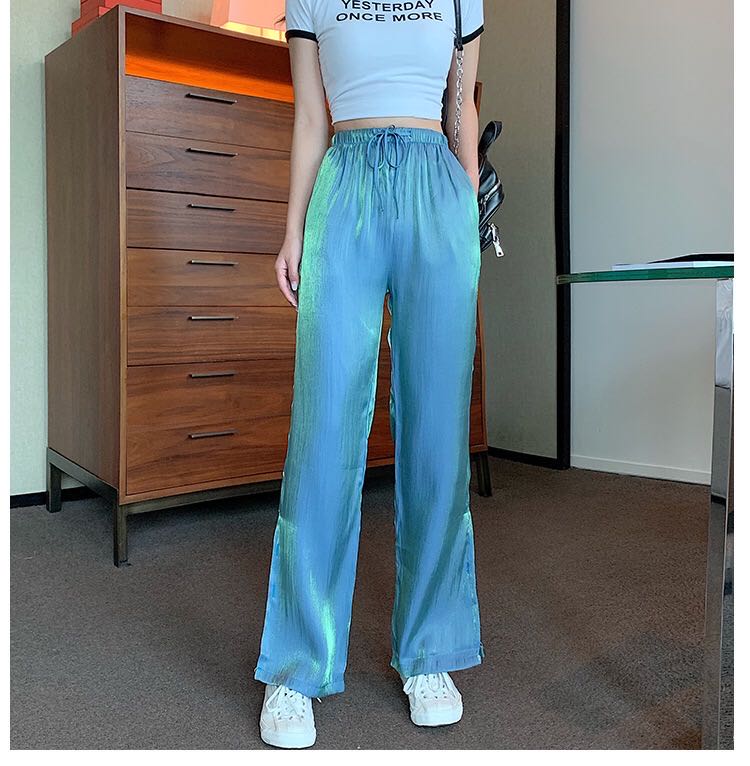 

A278-Summer trendy one button skinny pants wide leg pants, 01