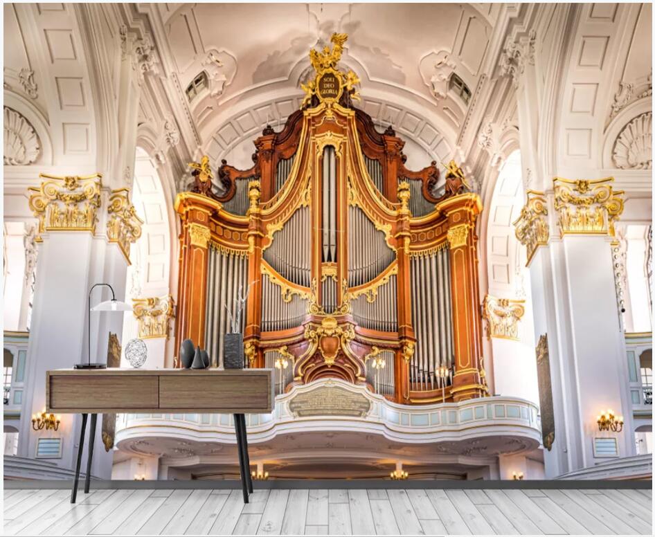 

WDBH 3d wallpaper custom photo European Christian Church Wedding Hall Auditorium room home decor 3d wall murals wallpaper for walls 3 d, Non-woven
