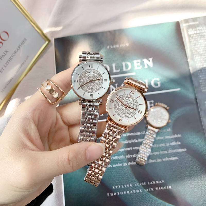 

2020 reloj mujer New Fashion Style Women Watches shinning crystal dial Lady Watch Rose Gold Diamond Steel Luxury Watch High Quality free box, Full rose gold