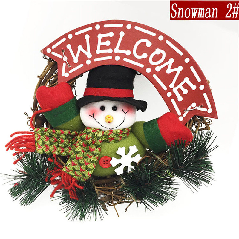 

Christmas Wreath Decor For Xmas Party Door Wall Hanging Garland Ornament 23CM