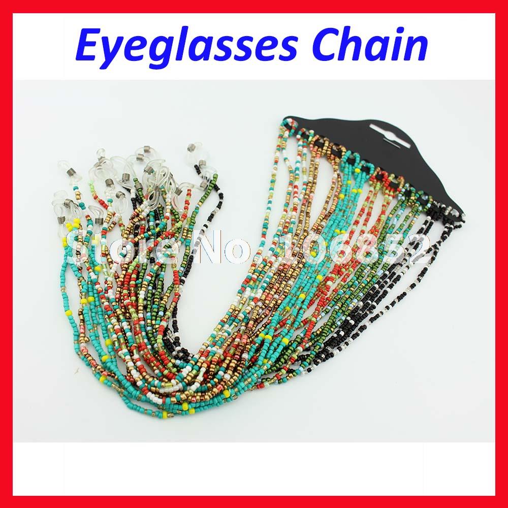 

Fashion Colorful Beaded Pearl Sunglass Reading Glasses Eyeglass Chain Cord Rope Holder