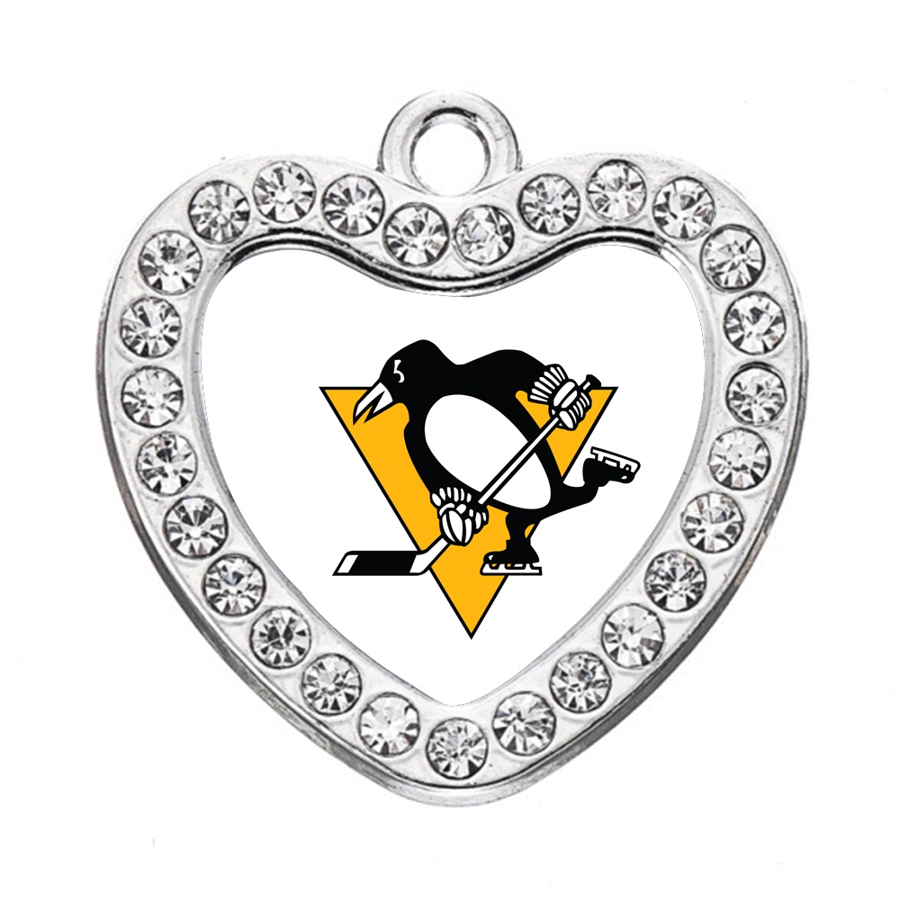 

custom Pittsburgh Vintage Heart Charms Pendants Fashion Charm Necklace For Women Men DIY Jewelry, Bronze;silver