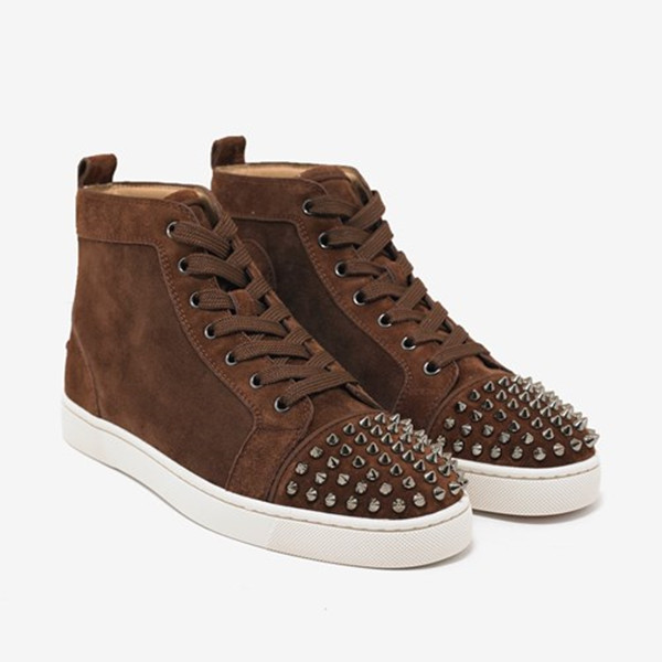 Vente en gros en bas de baskets pour hommes en bas en daim avec des pointes haut de gamme High top Casual Fashion Marque Marque Chaussures de mar