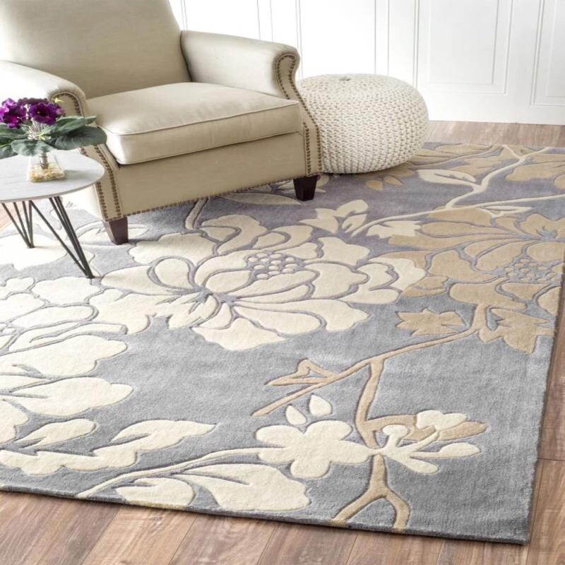

2019 new 100% acrylic living room rug, thick soft area rug for villas and simple living room rugs