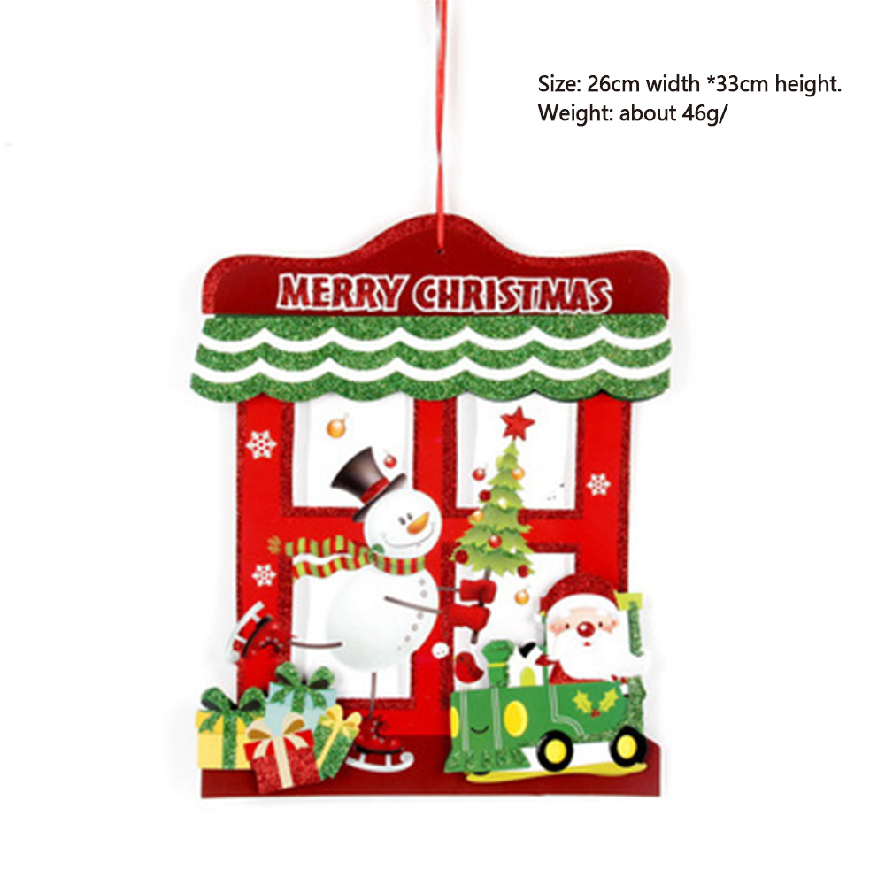 

2019 New Christmas Creative Door Paste Christmas Decoration Paste Hotel Shop Window Decoration Decorations For Home