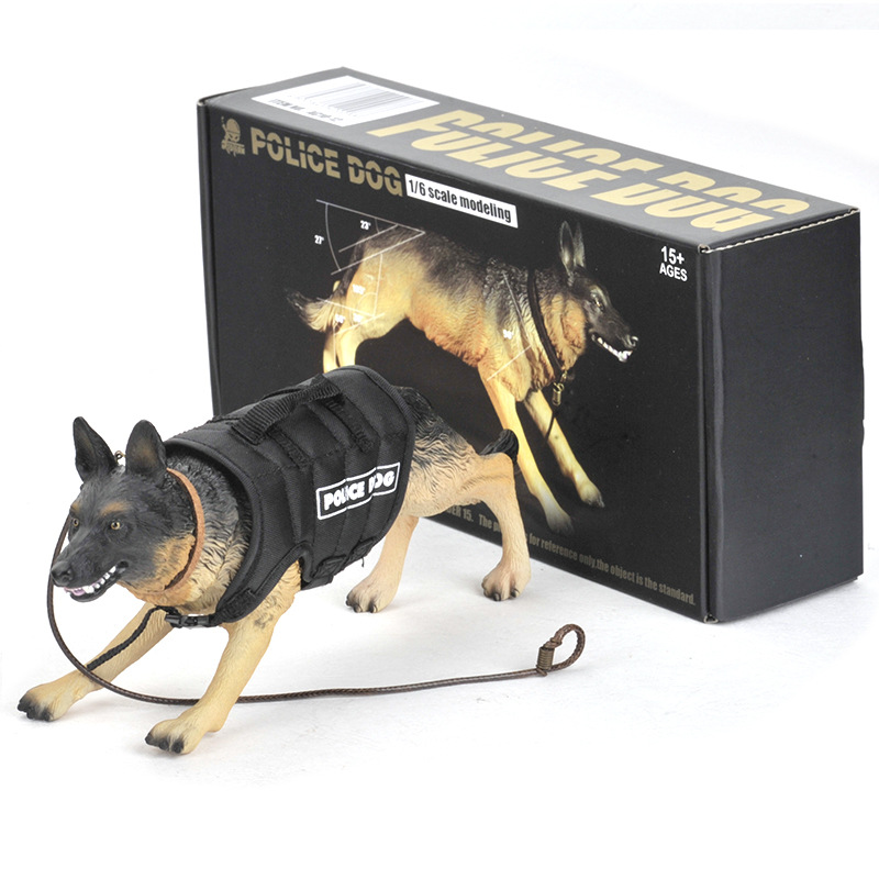 

PATTIZ Military Police Dog Model Toy, German Shepherd Dog with 3 Clothes, 1:6 Scale High Simulation, Ornament Kid Boy Gift, Collecting, 2-1, Multicolor