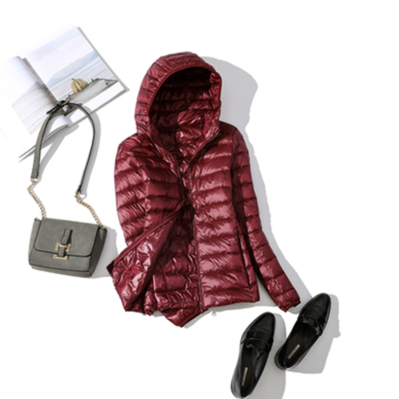 

2019 New Fashion Winter short Hooded Jacket Women Duck Down Outwear Ultralight Thin large size Coat Parka -7XL CC1217, Photo color 23