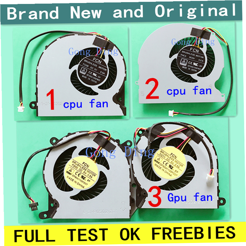

laptop CPU gpu cooling fan Cooler Notebook Fit for Hasee DFS501105FR0T FHCX DFS501105FROT FCN FJL0 FJLO FG5B 6-31-P6502-101 Clevo