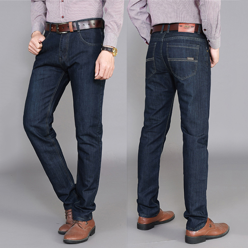 

Autumn Men's Jeans Men's Korean Version Regular Youth Casual Straight Long Pants Work Brand High Quality Cargo Pants Male, Black