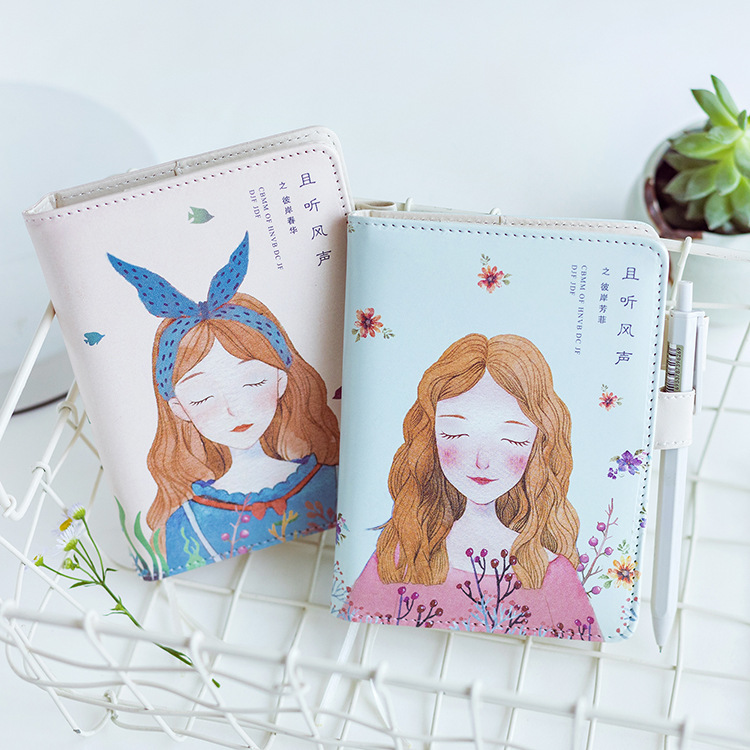 

Happy girl A6 notebook DIY undated planner book 180P