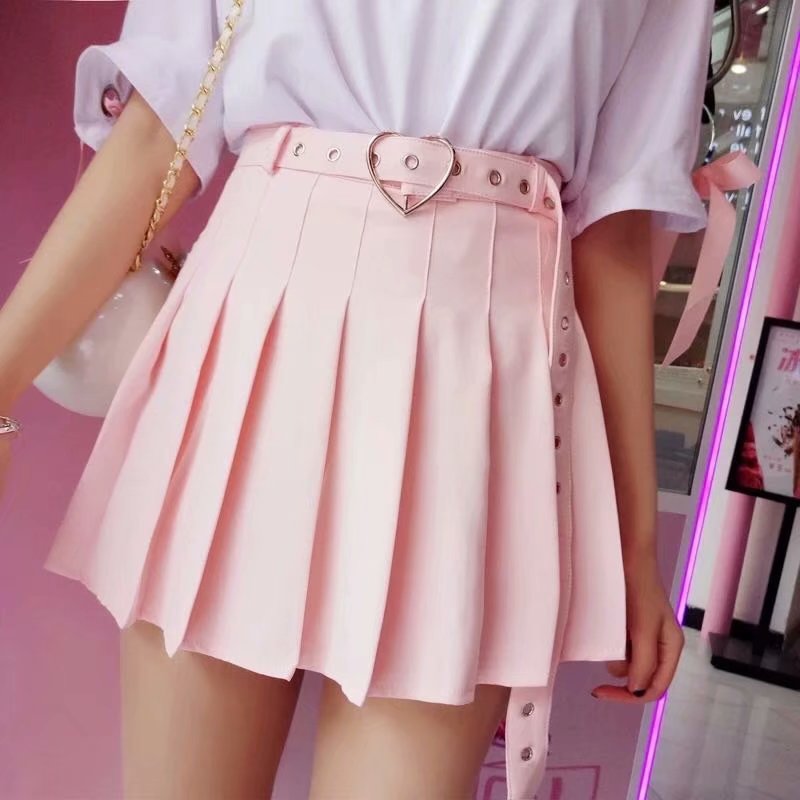 

Women high waist pleated skirt Sweet Cute Girls Dance Mini Skirt Cosplay black white Fashion Female Mini Skirts Short