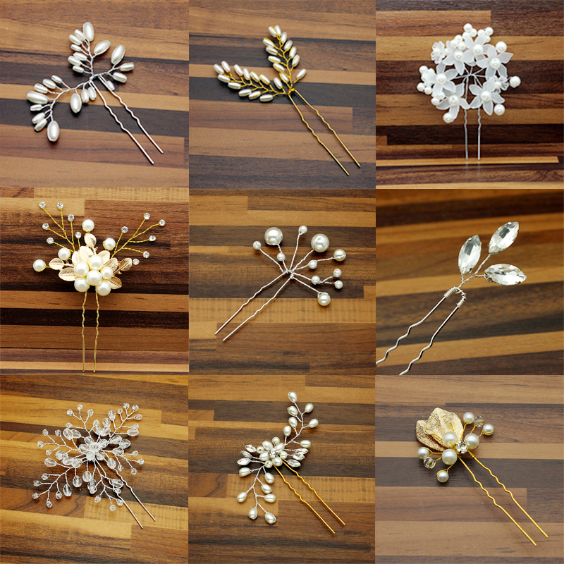 rose gold hair pins for bridesmaids