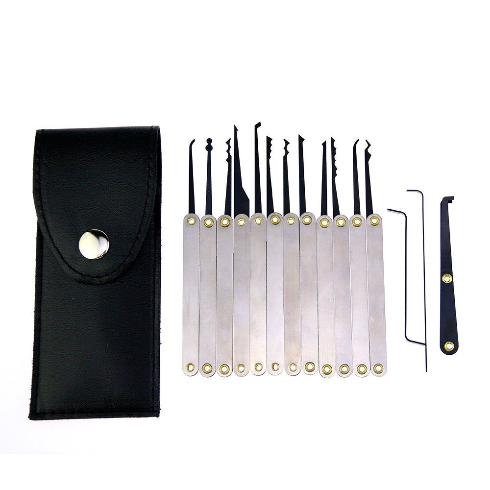 

Locksmith Supplies 12pcs/set Lock picks Tools Removing Key Set Lockpick Opener with Leather Bag