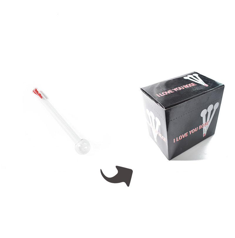 

24pcs/lot 6inch Pyrex Glass Oil Burner Pipe with Love Rose tube Bubbler Pipe Cheap Glass Oil Pipes Water Hand smoking pipe dhl free