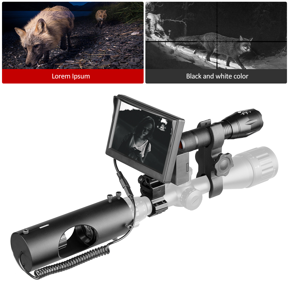850 nm infrarouge Vision nocturne Optique optique Voir tactique 492 pi / 150 m Laser IR Appareil de chasse Riflescope Caméra