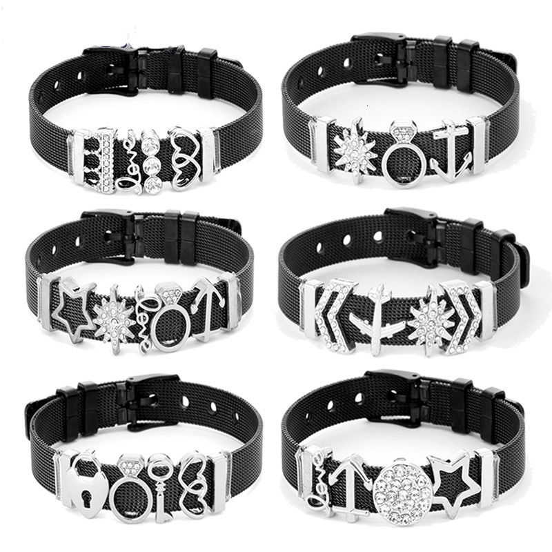 

Diy Keeper Series Bracelet Love Stainless Steel Reticular Bracelet Popular Ornaments
