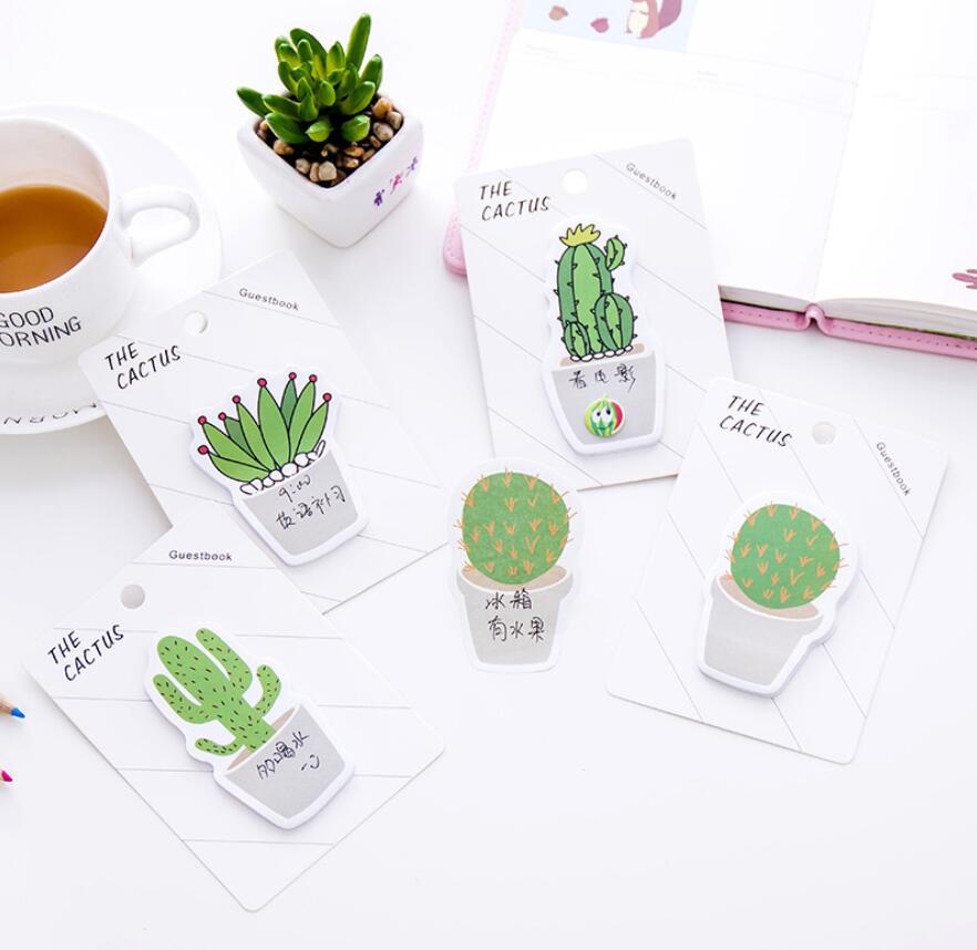 

Cactus Memo Pad Sticky Note Sticker Memo Book Note Paper N Stickers Stationery Office Accessories School Supplies Free Ship