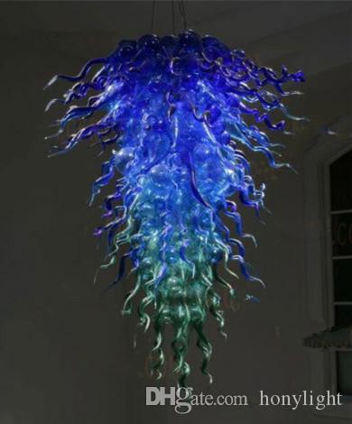 

Hand Blown Glass Chandelier Style Chandelier Blue and Green Color American Customized Pendant Light for Dining Room Bed Room