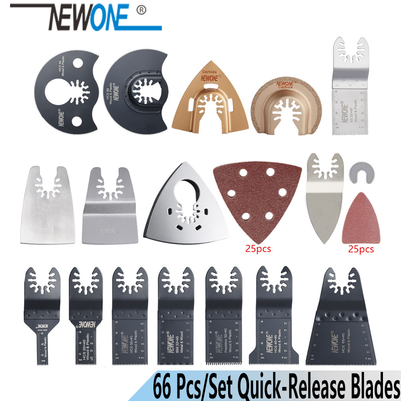 

Newone K66 pcs Oscillating Tool Saw Blades Accessories fit for Multimaster power tools as Fein,Black&Decker etc,quick change