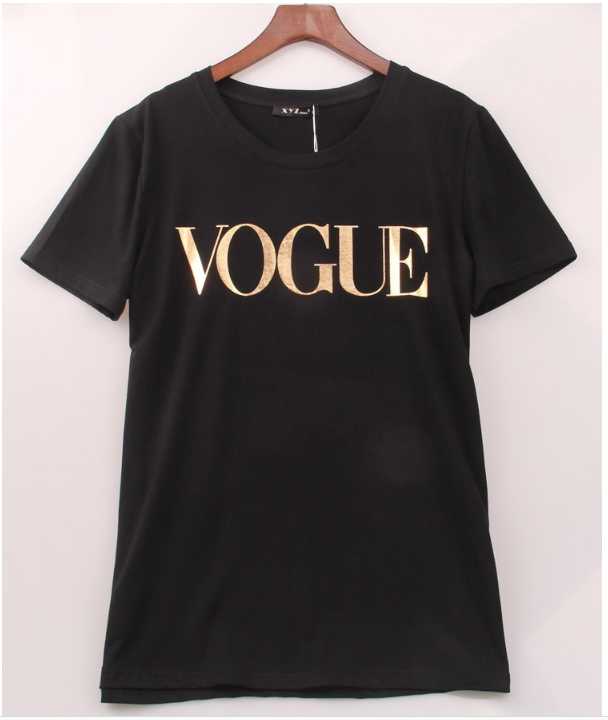 

100% cotton vogue letter printed women breathable tshirt casual women's t shirt o-neck women tops tee shirts