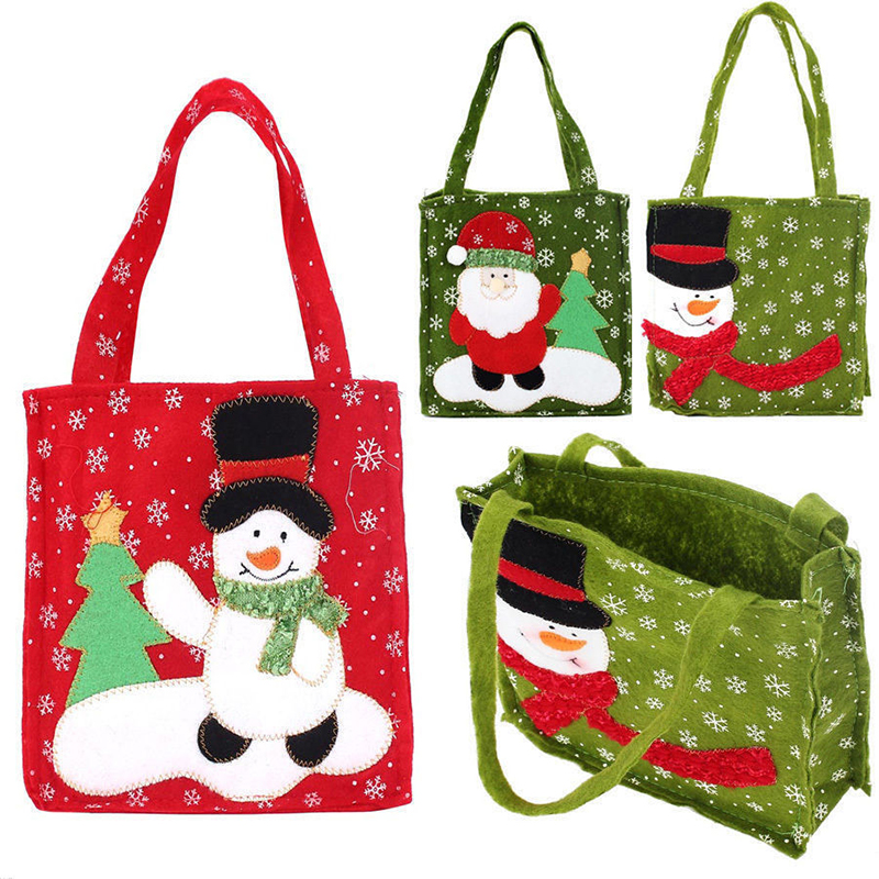 

Creative Candy Bag Christmas Tree Snowman Santa Claus Handbag Home Party Decoration Gift Bag Christmas Supplies