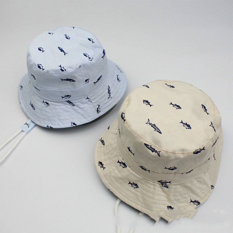 

Boys and Girls Lattice Basin Hats Double-sided Baby Sun Hats Cotton Kids Hat Spring Summer New Cotton Fashion Fisherman Hat, Lake blue blue grid