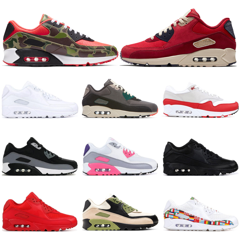 

2020 New arrival running shoes for men women Camo Premium Cool Grey Medium Olive aser pink infrared triple white sports sneakers outdoor, 7 university red