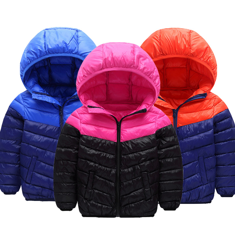 

Boys Coats Autumn Winter Warm Fashion Parkas Baby Girls Jackets Kids Hooded Outerwear Zipper Coat Children Clothes for 3-8Y