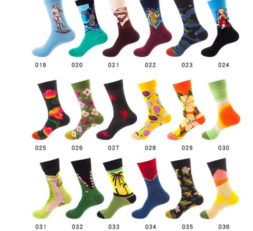 

Mens socks 100 cotton Stockings women's cotton European American men's socks couple personality Unisex, 051