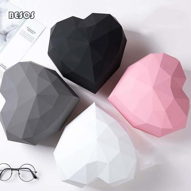 

High-end 3d Acrylic Gift Box Black White Gray Pink Diamond Heart Shape Wedding Party Birthday Flower Jewelry Perfume Gift Box