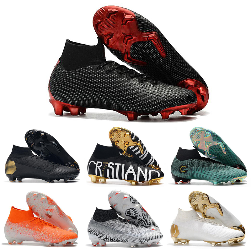 

Mercurial Superfly VI 360 Elite FG KJ 6 XII 12 Soccer Cleats Mens Women Neymar CR7 High Soccer Shoes Football Boots Free Shipping